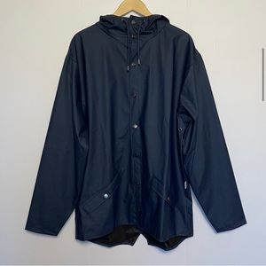 Rains Waterproof Jacket Coat - XS/S Navy - LIKE NEW